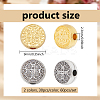 160Pcs 2 Colors Tibetan Style Alloy Beads TIBEB-NB0001-39-2