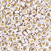 500Pcs Plating Acrylic Beads PACR-TADJ0001-01W-2