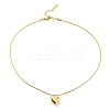 Ion Plating(IP) 304 Stainless Steel Heart Pendant Necklace with Round Snake Chains for Women LS-NJEW-G085-13G-1