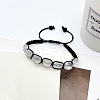 Natural Quartz Crystal Cuboid Beaded Braided Bead Bracelets FS-WGE3E5A-07-1
