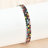304 Stainless Steel Rhinestone Cup Chain Bracelets for Women BJEW-Z143-23P-01-3
