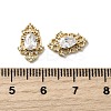 Teardrop Brass Pave Clear Cubic Zirconia Cabochons KK-A275-16G-3