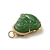 Natural Dyed Jade Pendants KK-C242-06G-03-4