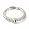 Rack Plating Brass Clear Cubic Zirconia Constellation Adjustable Rings for Women RJEW-S407-08P-05-2