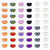120Pcs 12 Colors Opaque Resin European Beads RESI-TA0004-80-1