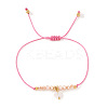 Glass Heart Charm Braided Bracelets ZL0306-5