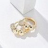 Brass Clear Cubic Zirconia Hoop Earrings EJEW-Q014-07G-4