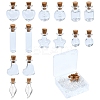 16Pcs 8 Styles Mini High Borosilicate Glass Bottle Bead Containers BOTT-YW0001-03-1
