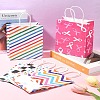 12Pcs 6 Colors Print Paper Packing Tote Bags CARB-FS0001-05-10