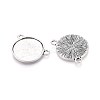 Tibetan Style Alloy Pendant Cabochon Settings PALLOY-N179-01AS-2