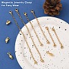 6Pcs Brass Magnetic Clasps with Springs Clasps FIND-YW0007-71G-5