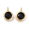 Brass Micro Pave Cubic Zirconia Charms KK-C051-38G-01-1