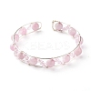 Natural & Synthetic Mixed Gemstone Beads Reiki Healing Cuff Bangles Set for Girl Women X1-BJEW-TA00023-8