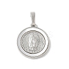 Brass Pave Natural White Shell Pendants KK-S522-06C-P-1