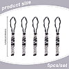 Umbrella Cord Polyester & Spandex Rope Keychain Carabiner HJEW-UN00091-3