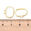 Oval 925 Sterling Silver Micro Pave Clear Cubic Zirconia Hoop Earrings EJEW-K317-09G-5