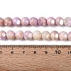 Ombre Effect Dyed Electroplate Opaque Glass Beads Strands EGLA-Q130-01A-21-5