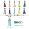 100Pcs 10 Colors Faux Suede Tassel Pendant Decorations FIND-SC0002-28-2
