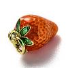 Brass Enamel Charms X1-KK-B028-13G-01-2