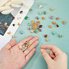 7 Colors Natural & Synthetic Mixed Stone Nuggets Pendants PALLOY-FH00143-3