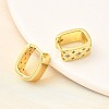 Brass Micro Pave Cubic Zirconia Rectangle Dangle Earrings EJEW-L305-08G-02-3