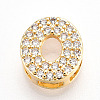 Brass Micro Pave Cubic Zirconia Charms KK-N254-217G-O-1