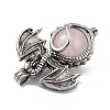 Natural Rose Quartz Pendants G-P491-02AS-08-3