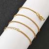 Brass Wheat Chains Necklaces for Women NJEW-D302-24G-1