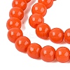 Opaque Solid Color Glass Beads Strands X-GLAA-T032-P6mm-18-4