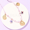 304 Stainless Steel Charm Bracelets BJEW-D369-01G-2
