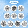 60Pcs 10 Styles Tibetan Style Alloy European Beads TIBE-CJ0001-26-8