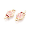Light Gold Tone Alloy Enamel Pendants FIND-N011-17KCG-2