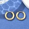 Ion Plating(IP) 304 Stainless Steel Huggie Hoop Earrings EJEW-F111-16mm-G-4