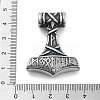 Viking 304 Stainless Steel Pendants STAS-N105-04D-AS-3