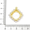 Brass Plastic Pearl Pendants KK-M322-52G-3