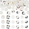 45Pcs 3 Styles 4-Holes Shell Buttons BUTT-TA0001-28-1