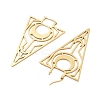 304 Stainless Steel Triangle Hoop Earrings EJEW-M031-01G-2