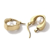 304 Stainless Steel ABS Imitation Pearl Hoop Earrings for Women EJEW-Z303-21G-2