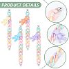 4Pcs 4 Style Acrylic Curb Chain for DIY Mobile Straps AJEW-CA0002-39-6