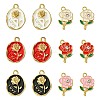 12Pcs 6 Styles Alloy Enamel Pendants FIND-FS0002-05-1