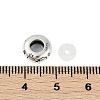 925 Sterling Silver Colorful Cubic Zirconia European Beads STER-R005-01AS-09-3