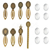 8Pcs 8 Styles Zinc Alloy Bookmark Cabochon Settings FIND-SC0015-24-1