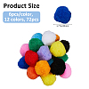 72Pcs 12 Colors Polypropylene Pompom Ball DIY-FH0010-22-2