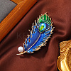 Ethnic Style Peacock Feather Enamel Pins LS-PW-WG72421-02-1