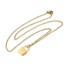 304 Stainless Steel Rolo Chain Pendant Necklaces NJEW-S444-01G-07-4