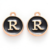 Golden Plated Alloy Charms X-ENAM-S118-02R-1