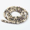 Electroplate Opaque Glass Beads Strands EGLA-A034-P8mm-R07-2