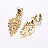 Long-Lasting Plated Brass Micro Pave Cubic Zirconia Pendants ZIRC-F069-36G-2