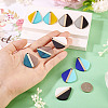 10Pcs 5 Colors Transparent & Opaque Resin & Wood Pendants RESI-TA0004-64-7