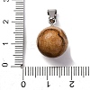 Round Natural Picture Jasper Pendants G-Q434-19-3